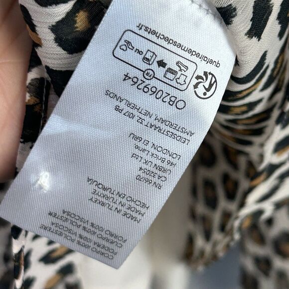 Maeve Anthropologie Top Size Large Leopard Print Flowy Blouse Balloon Sleeve - Picture 8 of 10